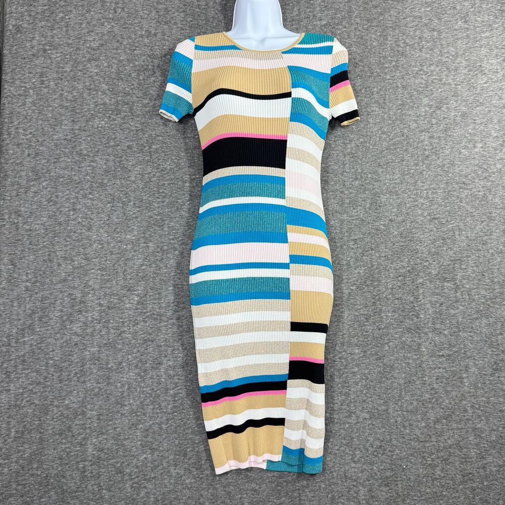 INC International Concepts Knit Color Block Sweater Dress Petite Small